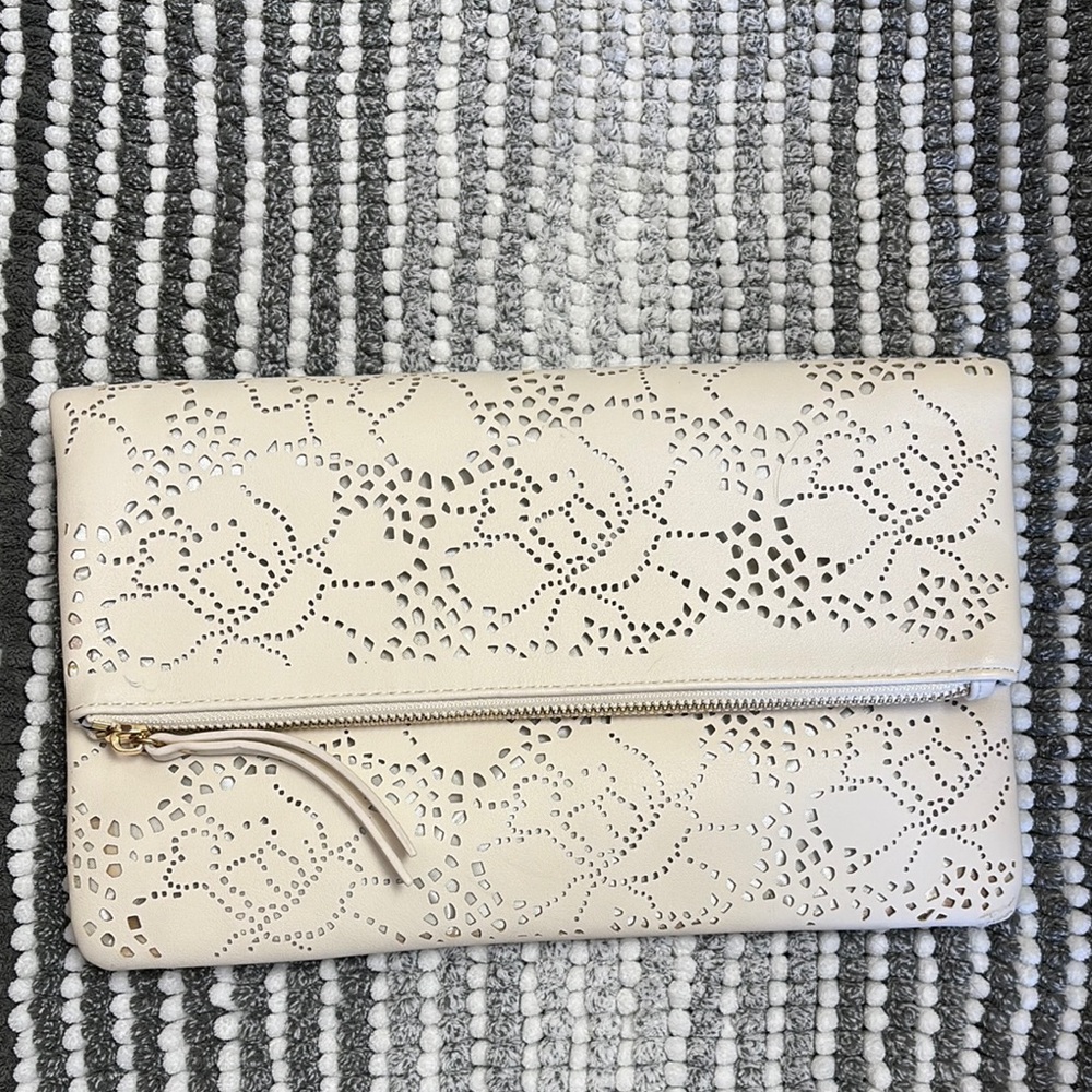 Floral Cream Underarm/Shoulder Bag